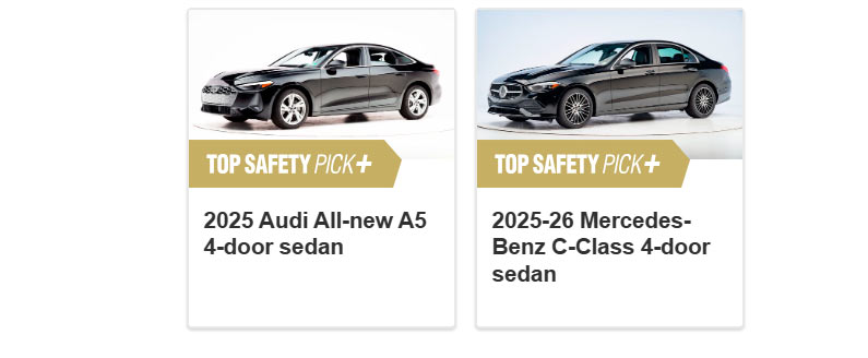 TOP SAFETY PICK Midsize luxury cars