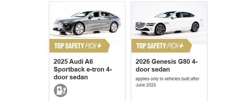 TOP SAFETY PICK Midsize luxury cars