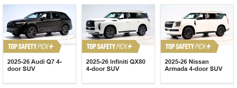 TOP SAFETY PICK Midsize luxury cars
