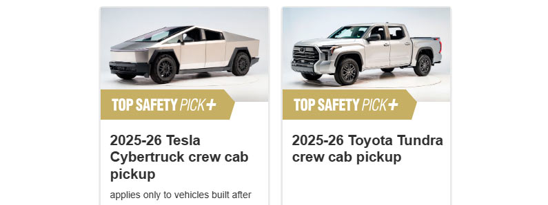TOP SAFETY PICK Midsize luxury cars